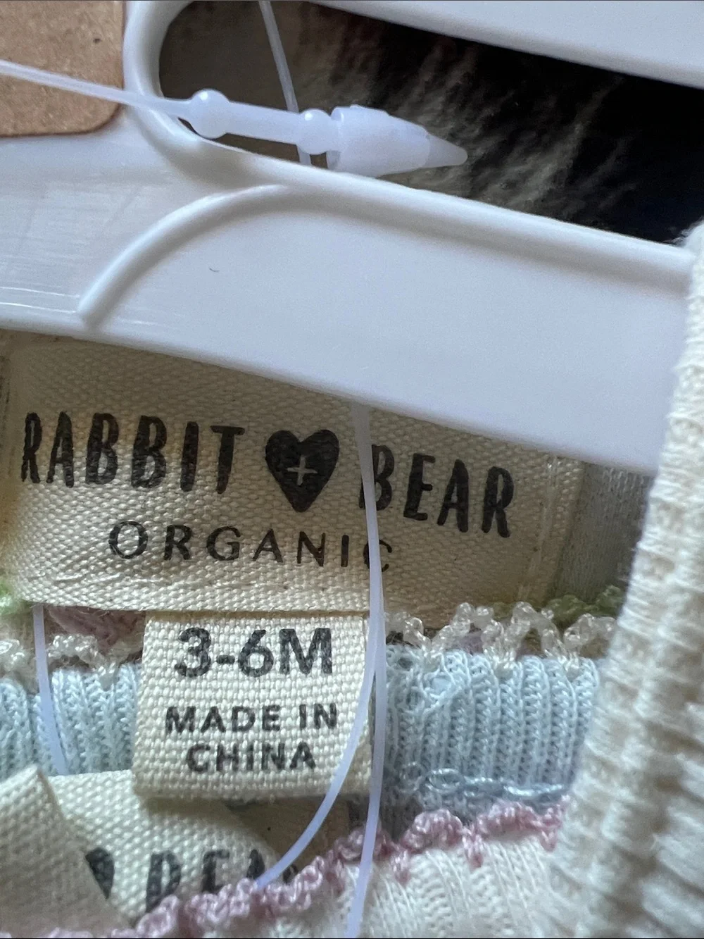 Rabbit & Bear Organic Cream Ribbed Tank Bodysuit Set - Cream